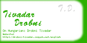 tivadar drobni business card